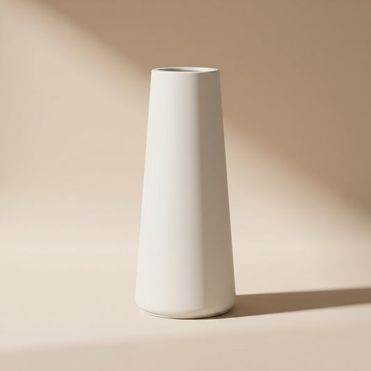 Vaso Coluna Santorini — Off-White Fosco
