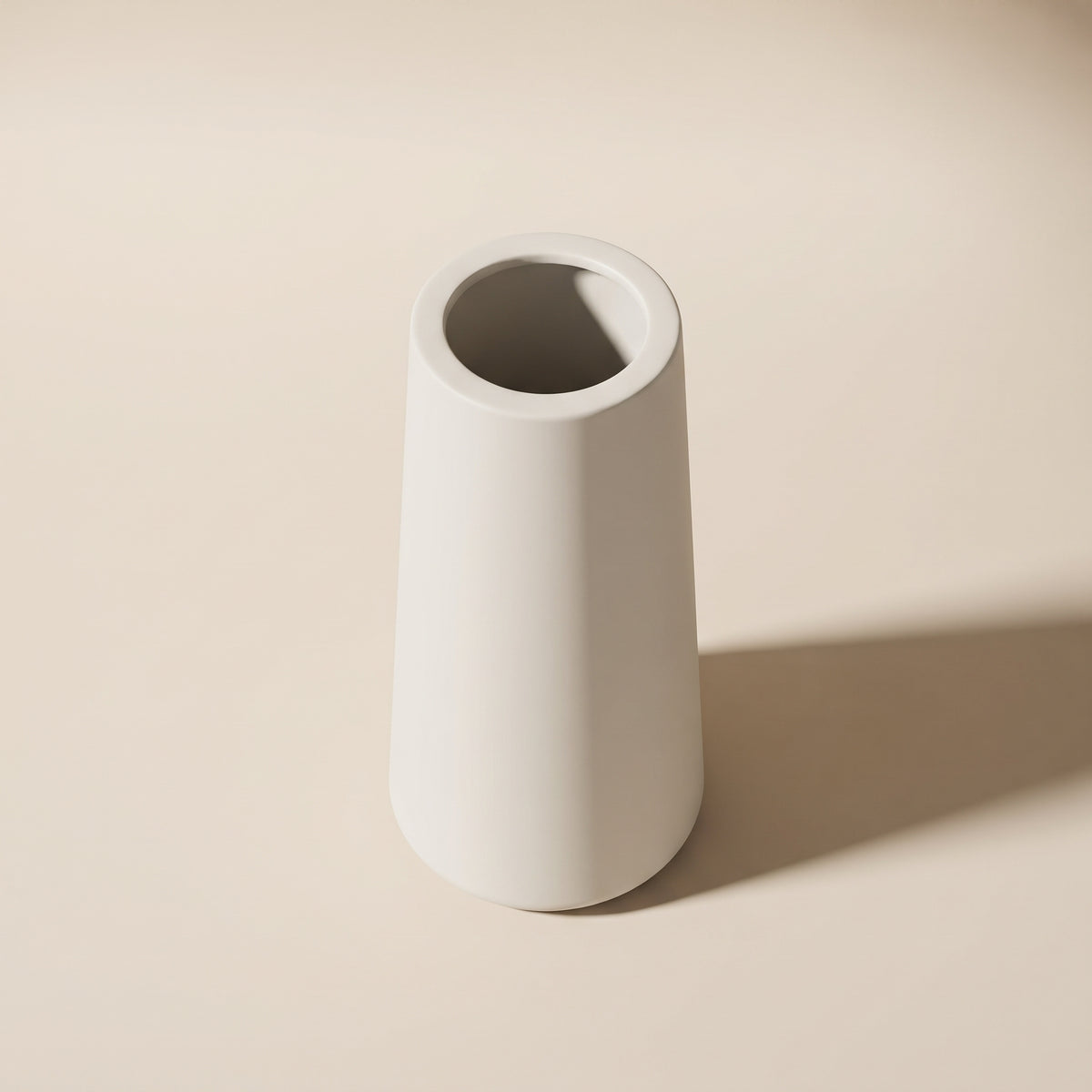 Vaso Coluna Santorini — Off-White Fosco