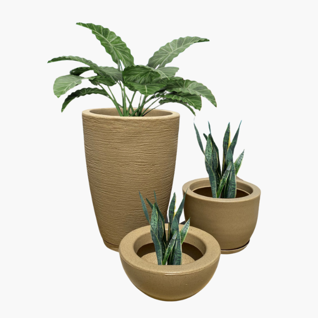 Kit 3 Vasos Polietileno Para Plantas Jardim