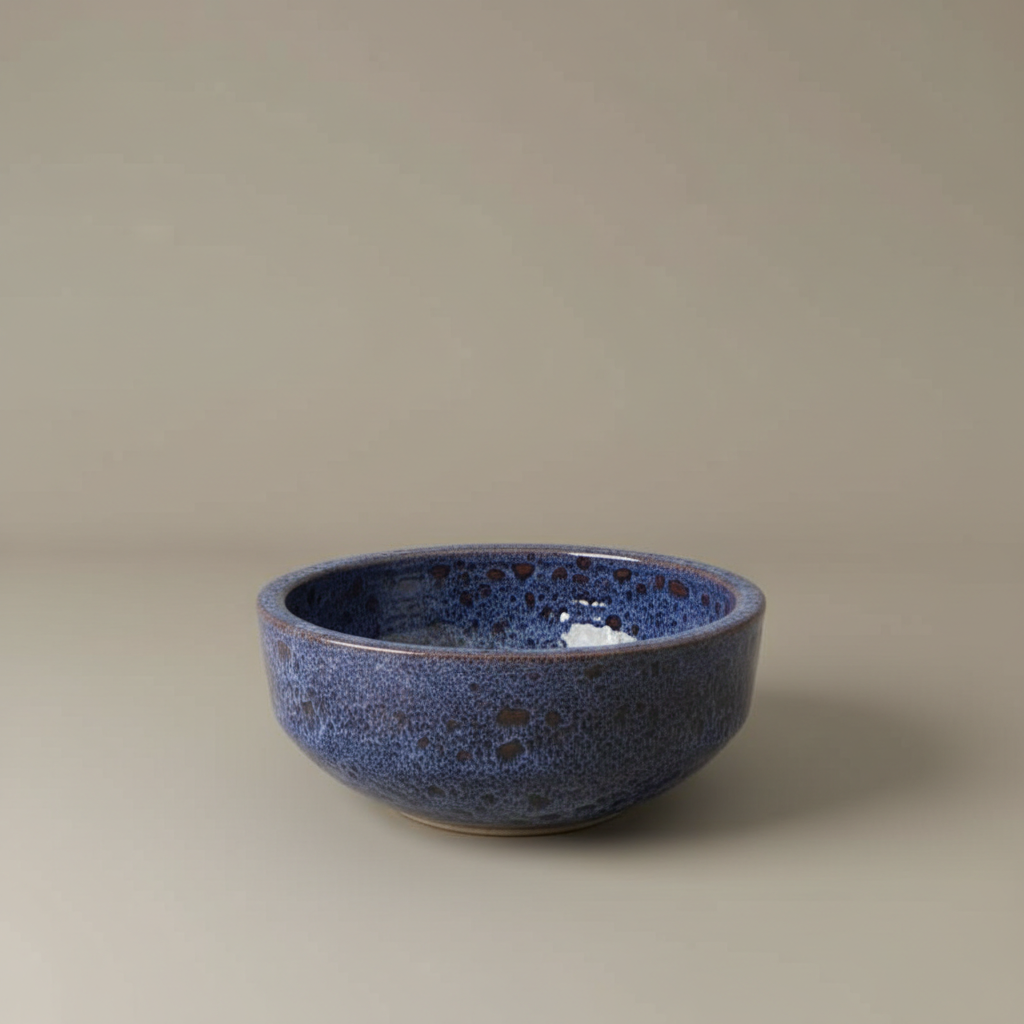 Bacia Escultural Indigo — Série Oceânica