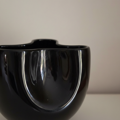 Vaso Escultural Noir — Série Sinuosa