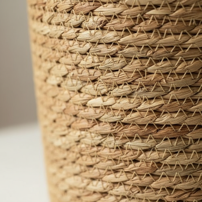 Cachepot de Palha Trançada — Série Natureza