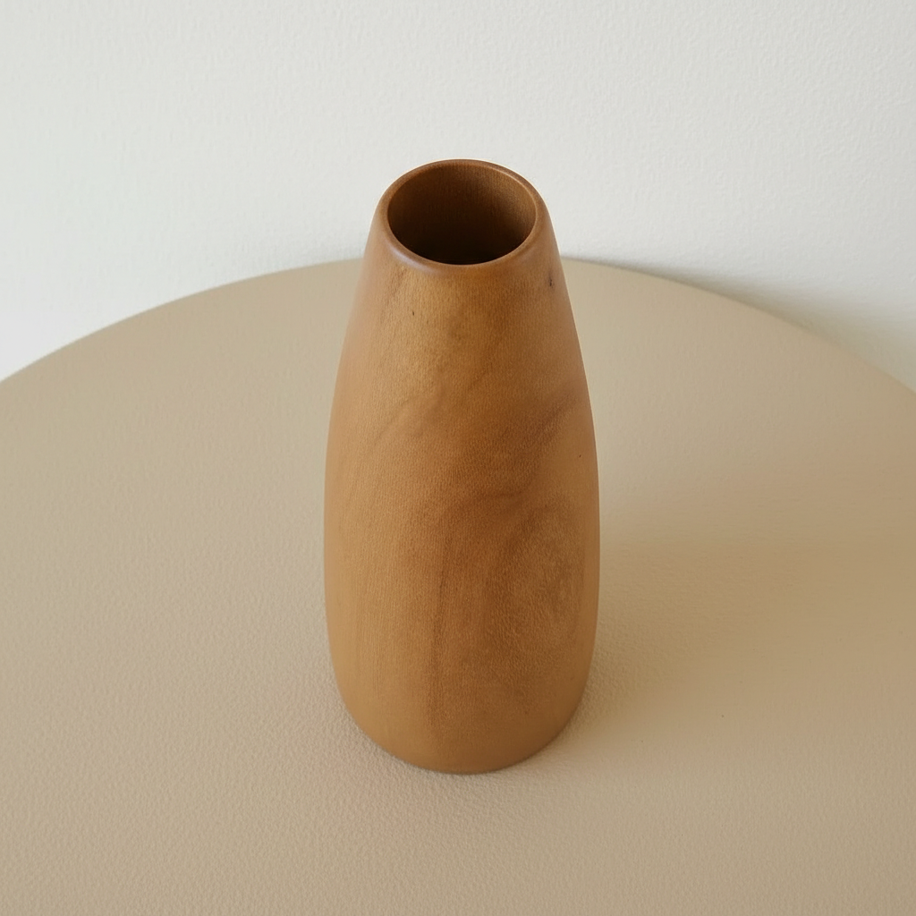 Vaso de Madeira Maciça Aris — Série Natureza