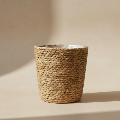 Cachepot de Palha Trançada — Série Natureza