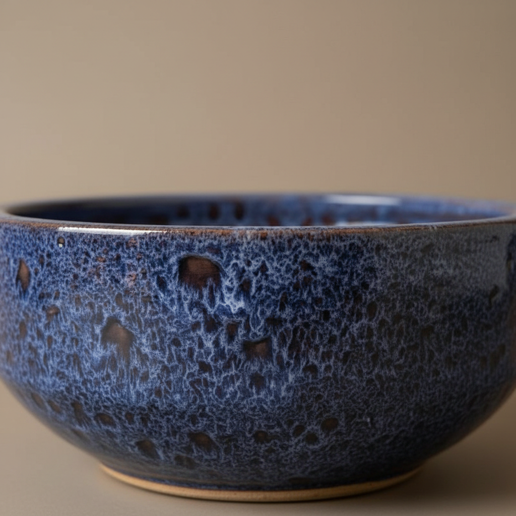 Bacia Escultural Indigo — Série Oceânica