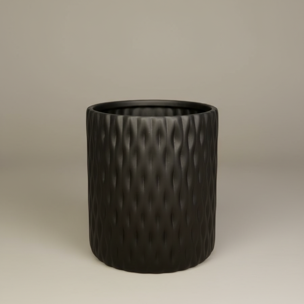 Vaso Texturizado Hive — Coleção Noir