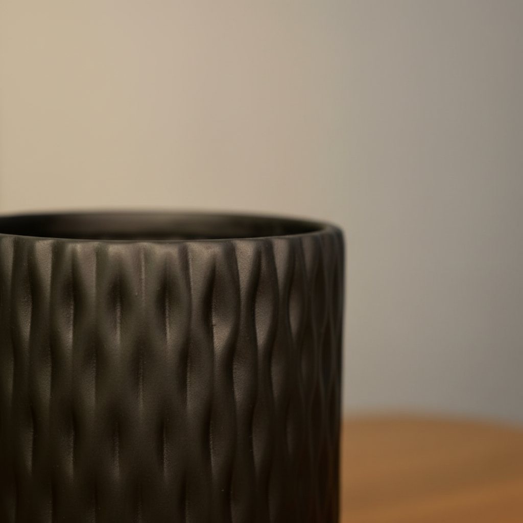Vaso Texturizado Hive — Coleção Noir