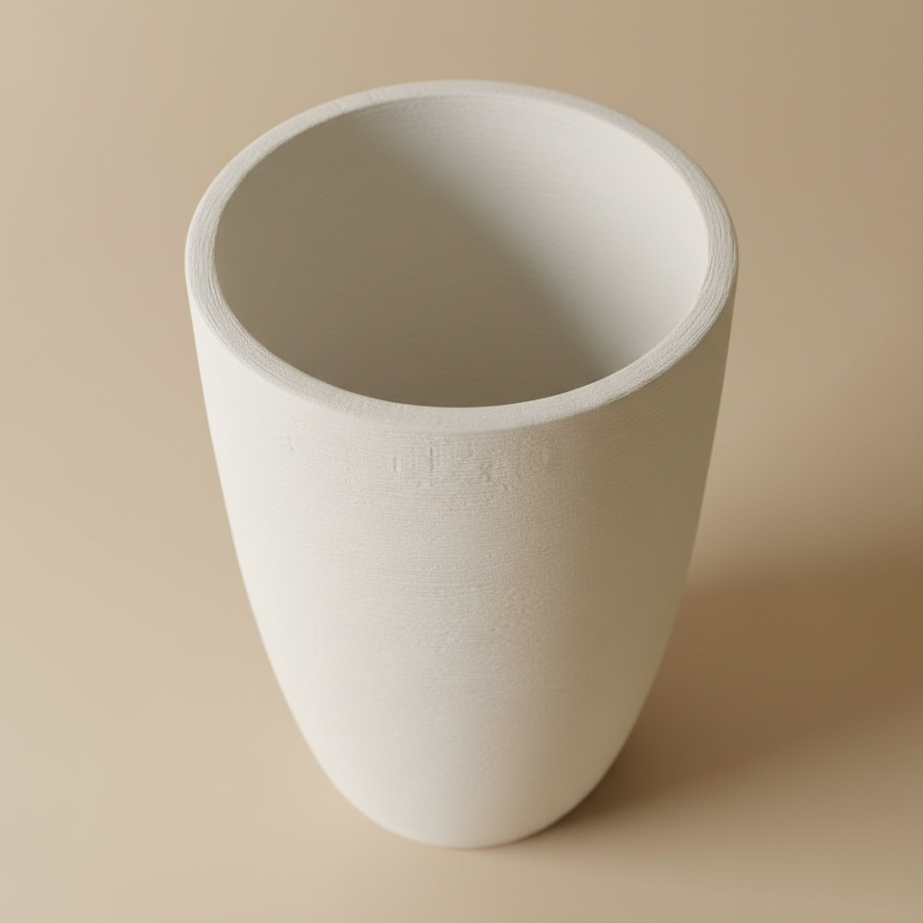 Vaso Coluna Atacama - Textura Branco Mineral