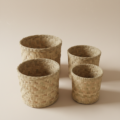 Kit Cachepots Taboa Craft (4 Unidades) — Série Natureza