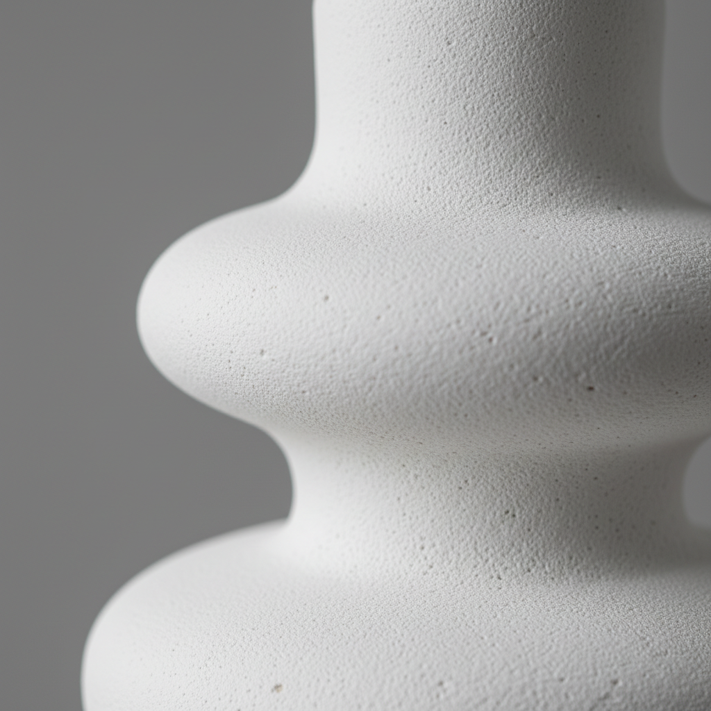 Vaso Totem Escultórico - Branco Matte