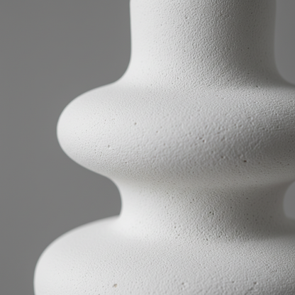 Vaso Totem Escultórico - Branco Matte