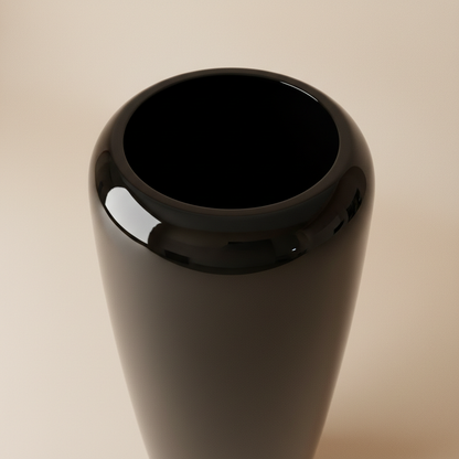 Vaso Coluna Obsidian
