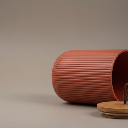 Duo Potiche Ribbed - Coleção Oásis