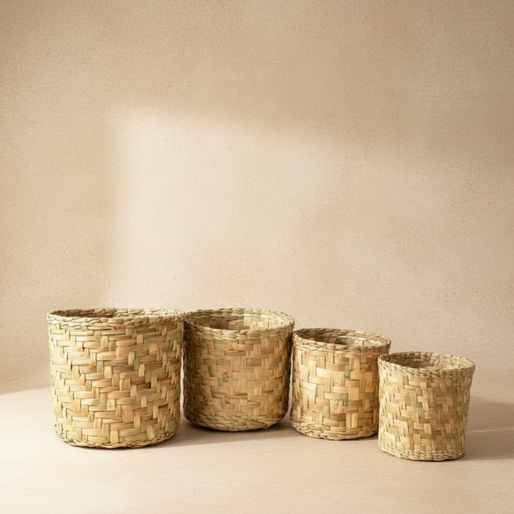 Kit Cachepots Taboa Craft (4 Unidades) — Série Natureza