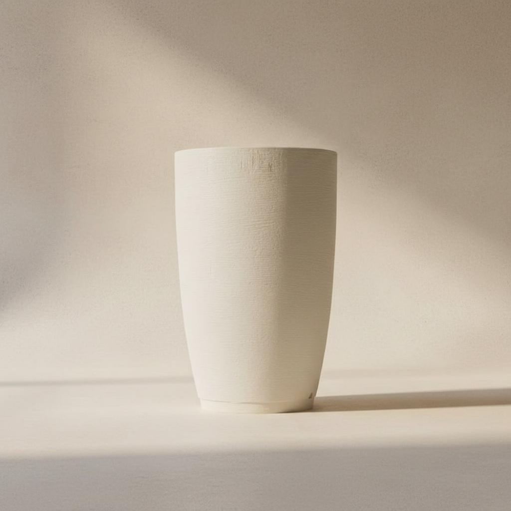 Vaso Coluna Atacama - Textura Branco Mineral