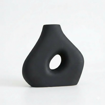 Vaso Orgânico Fluido - Preto Vulcânico