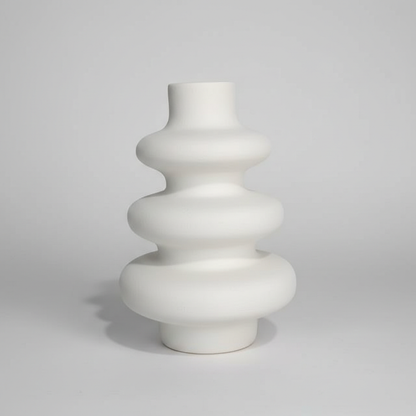 Vaso Totem Escultórico - Branco Matte