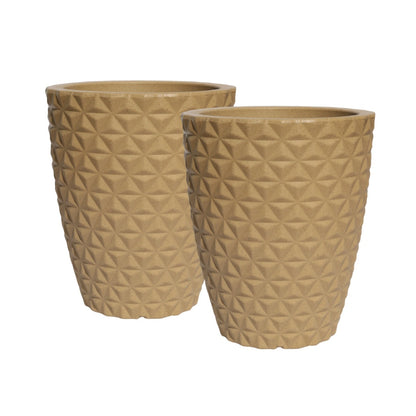 Kit 2 Vasos 41cm Polietileno Diamante Para Plantas