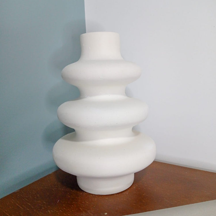 Vaso Nórdico Espiral Gesso