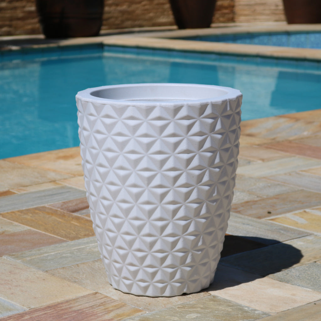 Vaso Coluna Diamante 41cm para Plantas Polietileno